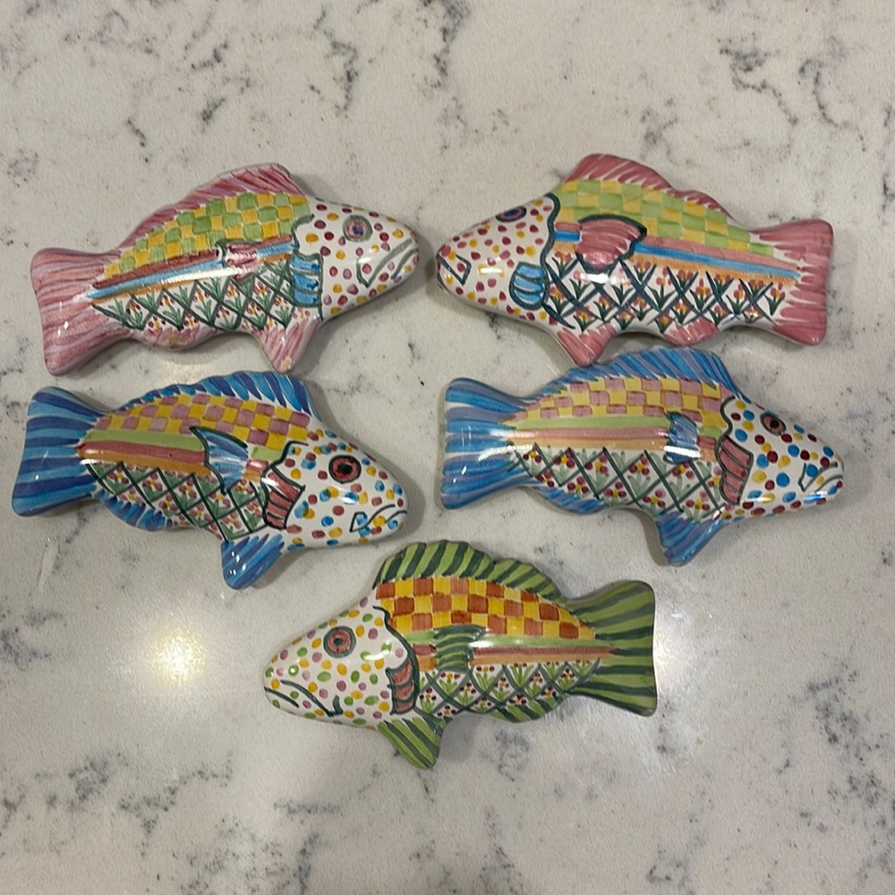 Mackenzie- Childs fish knobs (5)